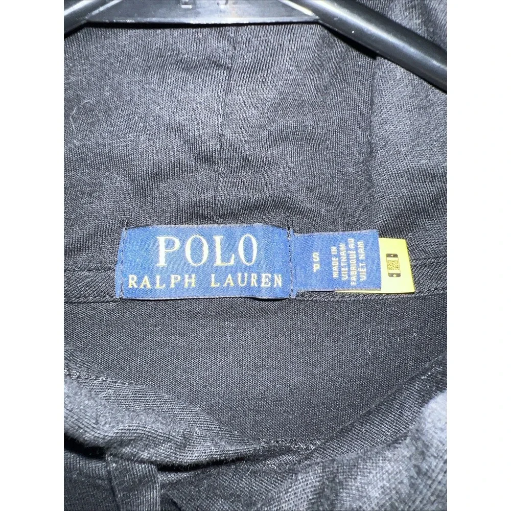 Polo Ralph Lauren Mens‎ Hoodie Black Long Sleeve Large Pony Hooded Tee Small